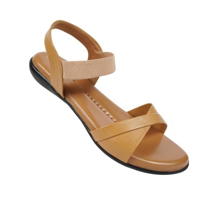 White Cream Flat Women Sandals by Cindy